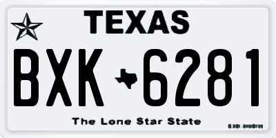 TX license plate BXK6281