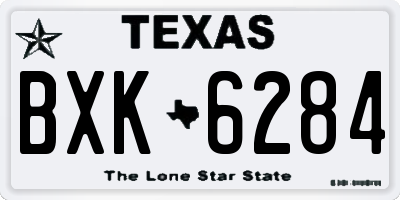 TX license plate BXK6284