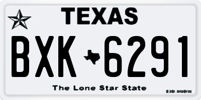 TX license plate BXK6291