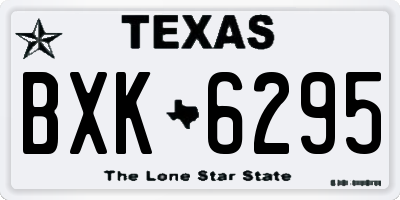TX license plate BXK6295