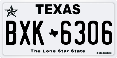 TX license plate BXK6306