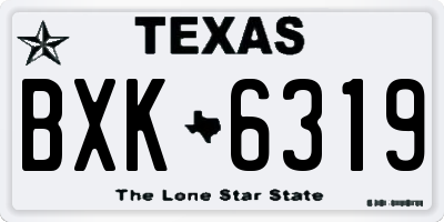 TX license plate BXK6319
