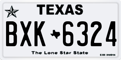 TX license plate BXK6324