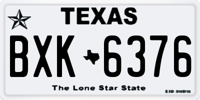 TX license plate BXK6376