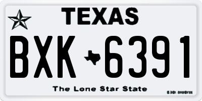 TX license plate BXK6391