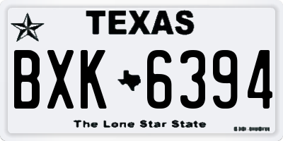 TX license plate BXK6394