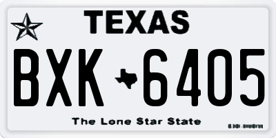 TX license plate BXK6405