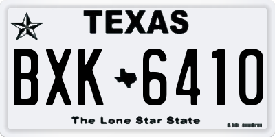 TX license plate BXK6410