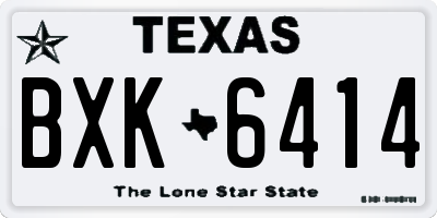 TX license plate BXK6414