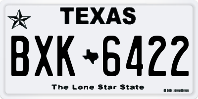 TX license plate BXK6422