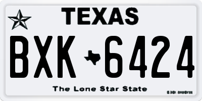 TX license plate BXK6424