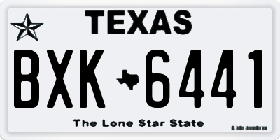 TX license plate BXK6441