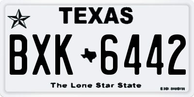 TX license plate BXK6442