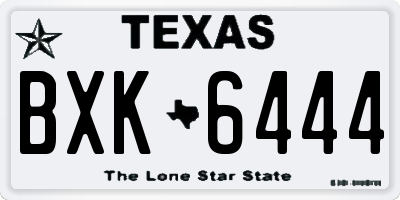 TX license plate BXK6444