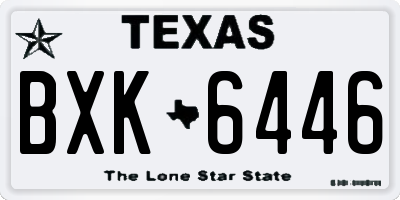 TX license plate BXK6446