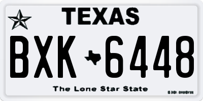 TX license plate BXK6448