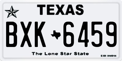 TX license plate BXK6459