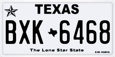 TX license plate BXK6468