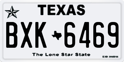 TX license plate BXK6469