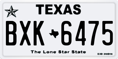 TX license plate BXK6475