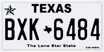 TX license plate BXK6484