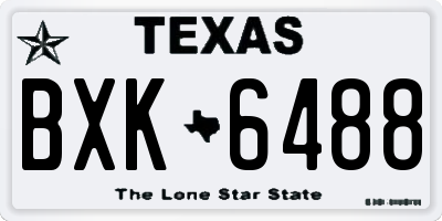 TX license plate BXK6488