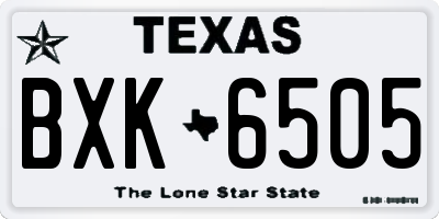 TX license plate BXK6505