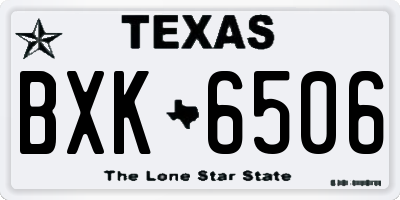 TX license plate BXK6506