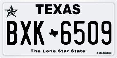 TX license plate BXK6509