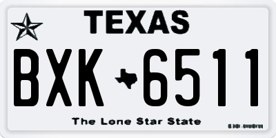 TX license plate BXK6511