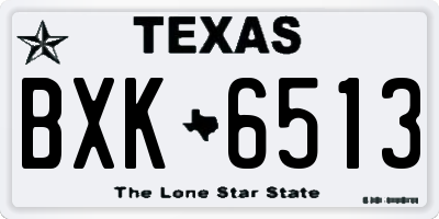 TX license plate BXK6513