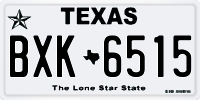 TX license plate BXK6515
