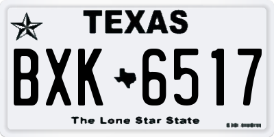 TX license plate BXK6517