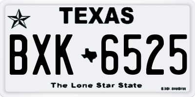 TX license plate BXK6525