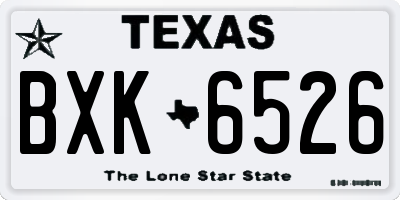 TX license plate BXK6526