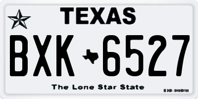 TX license plate BXK6527