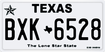 TX license plate BXK6528