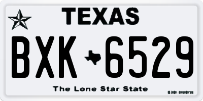 TX license plate BXK6529