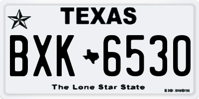 TX license plate BXK6530