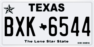 TX license plate BXK6544