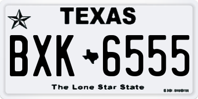 TX license plate BXK6555
