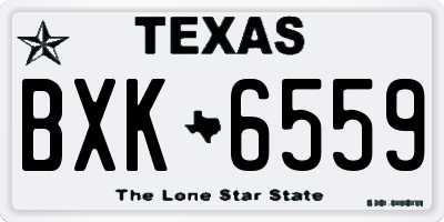 TX license plate BXK6559