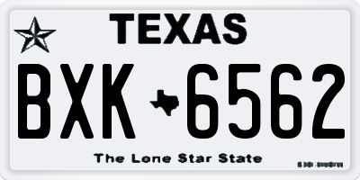 TX license plate BXK6562
