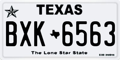 TX license plate BXK6563