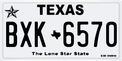 TX license plate BXK6570