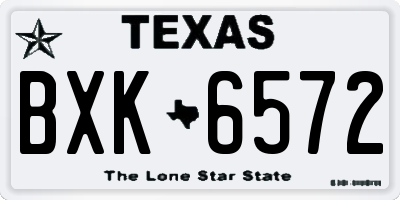 TX license plate BXK6572