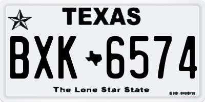 TX license plate BXK6574