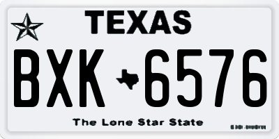 TX license plate BXK6576