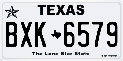 TX license plate BXK6579