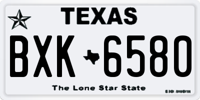 TX license plate BXK6580